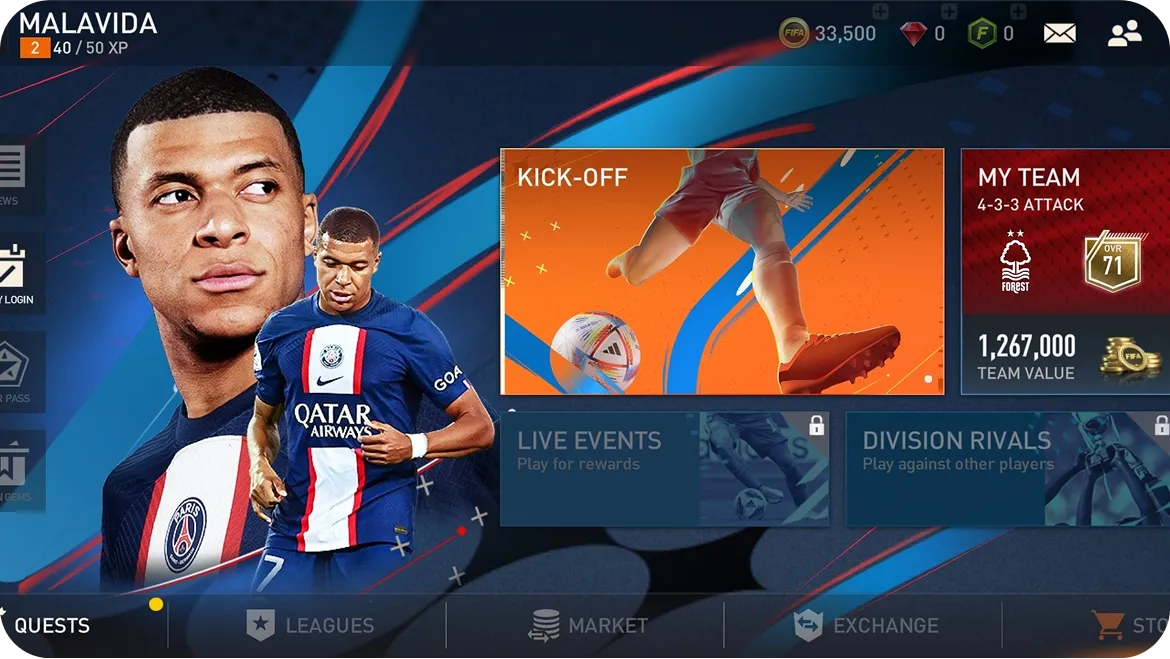 screenshot showing the EA SPORTS FC™ game. screenshot from EA SPORTS FC™ game